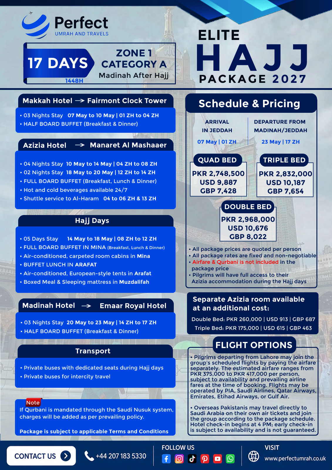 Hajj Package 17 Days