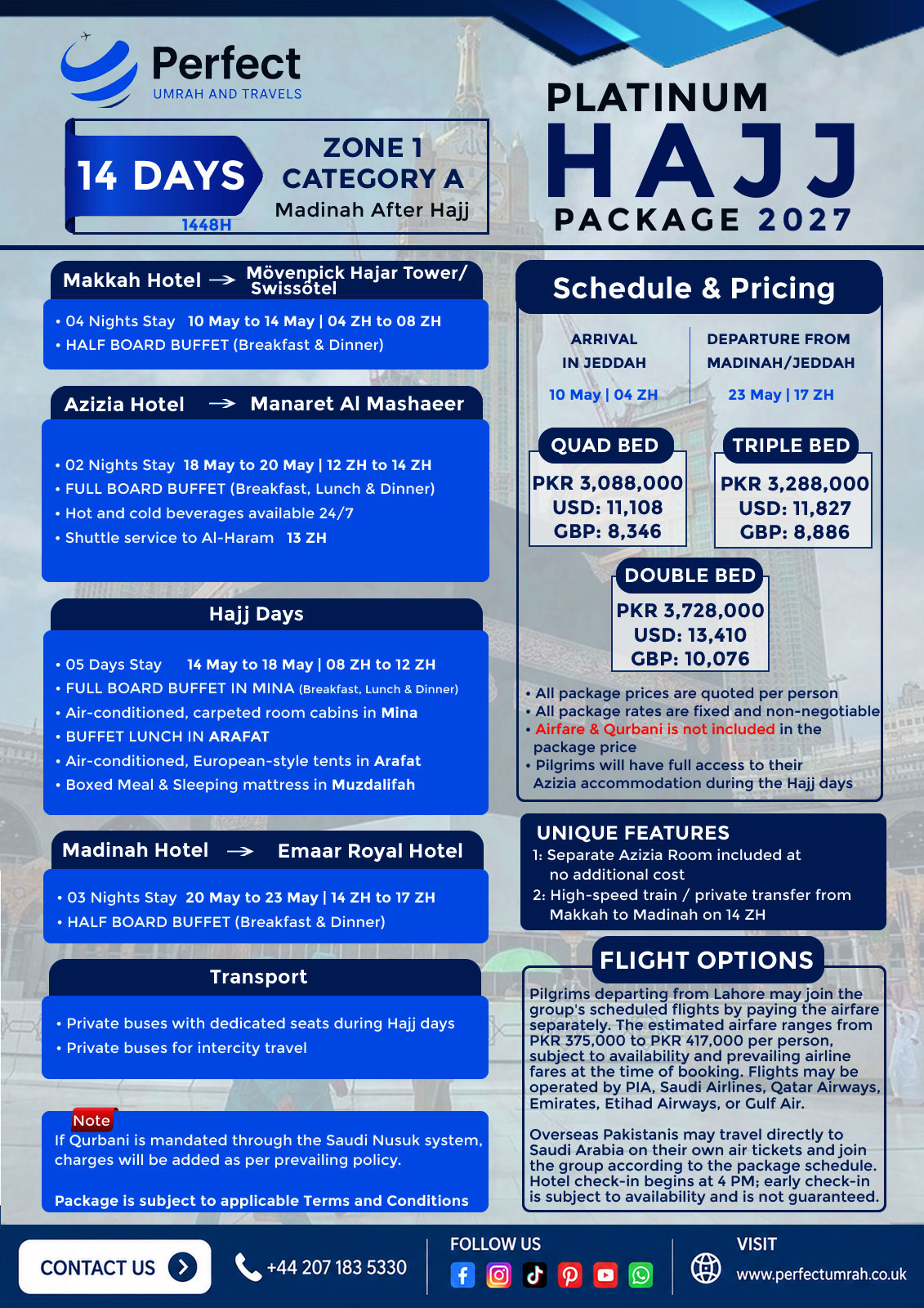 Hajj Package 14 Days Category A