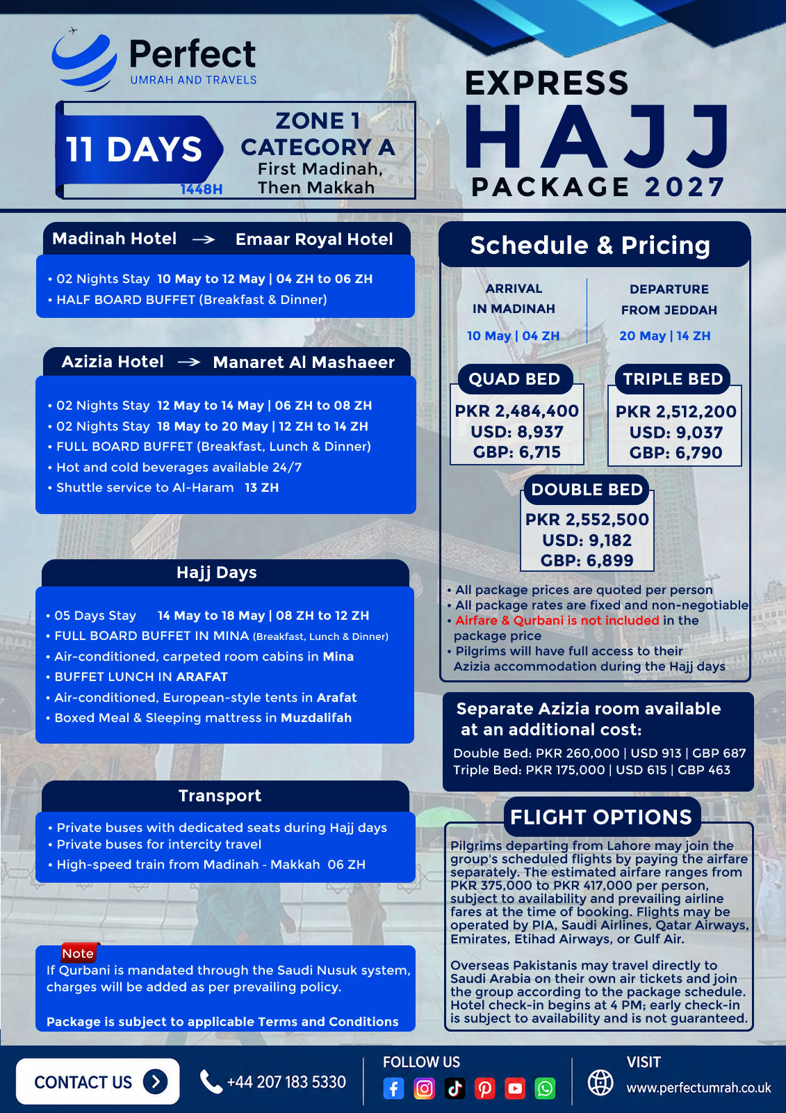 Hajj Package 11 Days